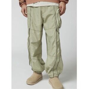 BDG Satin Flight Cargo Pants in Green Size‎ Small